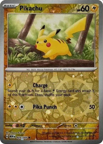 Pikachu - 025/165 - Cosmo Holo (Costco Exclusive)